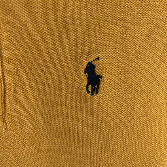 Vintage Polo Ralph Lauren Yellow USA Made XL *Fits Smaller Discolored 80s 90s - Picture 6 of 12